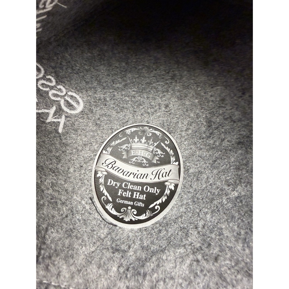 Essen Haus Gray Felt Pointed Hat Oktoberfest Masquerade One Size Z-EHR-H643 - Picture 9 of 11